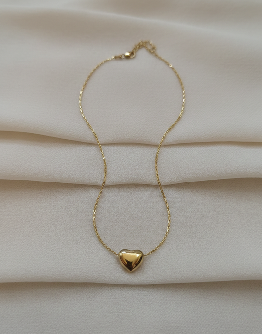 Golden Heart Pendant Necklace