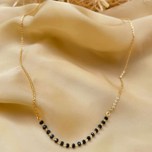 Single String Diamond Encrusted Mangalsutra