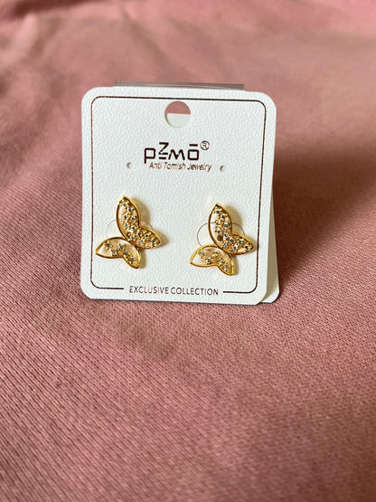 Golden Butterfly Spark Studs