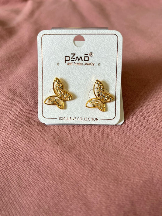 Golden Butterfly Spark Studs